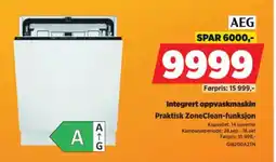 POWER AEG integrert oppvaskmaskin tilbud