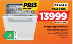 POWER Miele integrert oppvaskmaskin tilbud