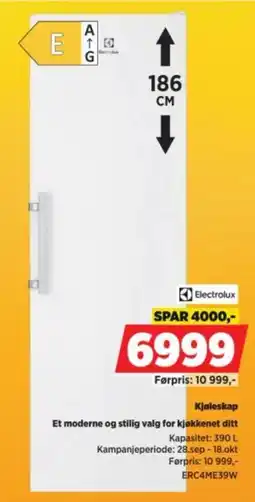 POWER Electrolux Kjøleskap tilbud