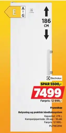 POWER Electrolux Fryssekap tilbud