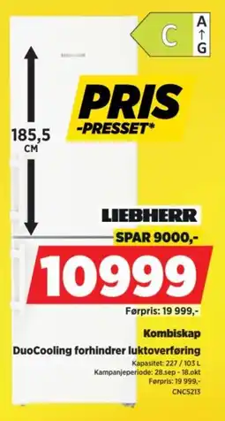 POWER Liebherr Kombiskap tilbud