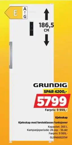 POWER Grundig kjøleskap tilbud
