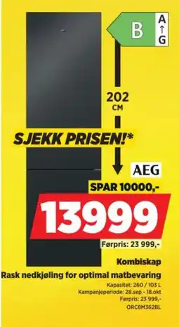 POWER AEG Kombiskap tilbud