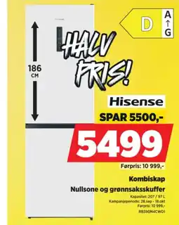 POWER Hisense Kombiskap tilbud