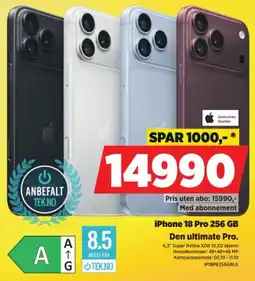 POWER iPhone 18 Pro 256 GB tilbud