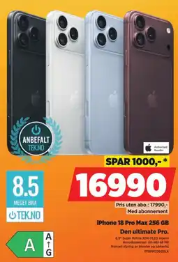 POWER iPhone 18 Pro Max 256 GB tilbud