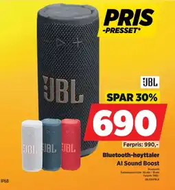 POWER JBL Bluetooth-høyttaler AI Sound Boost tilbud