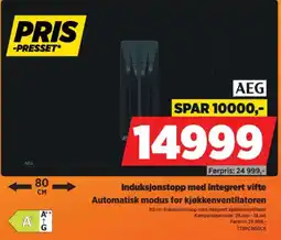 POWER Aeg induksjonstopp med integrert vifte tilbud
