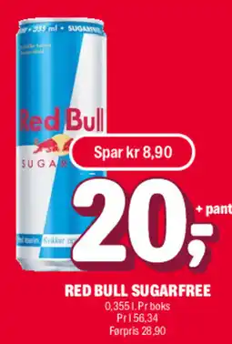 Coop Extra Red Bull Sugarfree tilbud