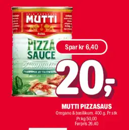 Coop Extra Mutti pizzasaus tilbud