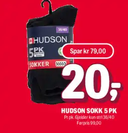 Coop Extra Hudson sokk 5 pk tilbud