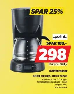 POWER Point kaffetrakter tilbud