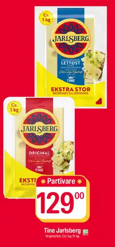 Coop Extra Tine Jarlsberg Original/lett tilbud