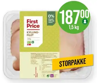 Kiwi First Price Kyllingfilet tilbud