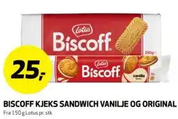 Bunnpris Lotus Biscoff Kjeks Sandwich Vanilje Og Original tilbud