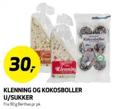 Bunnpris Klenning og kokosboller tilbud