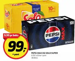 Bunnpris Pepsi Max og Solo Super tilbud