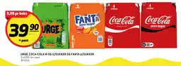 Bunnpris Urge, Coca-Cola M og U/sukker og Fanta U/sukker tilbud