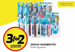 Bunnpris Jordan tannbørster tilbud