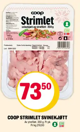 Coop Extra Coop Strimlet Svinekjøtt tilbud