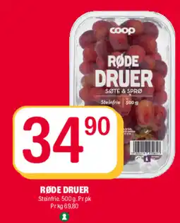 Coop Extra Coop Røde Druer tilbud