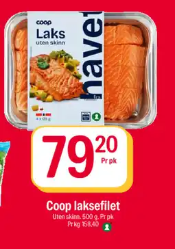 Coop Extra Coop laksefilet tilbud