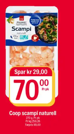 Coop Extra Coop scampi naturell tilbud
