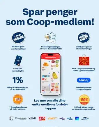 Coop Extra Coop medlemskupp tilbud