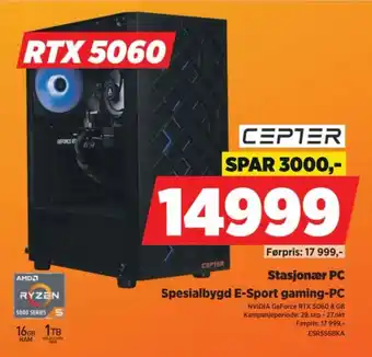 POWER Cepter Spesialbygd E-Sport gaming-PC tilbud