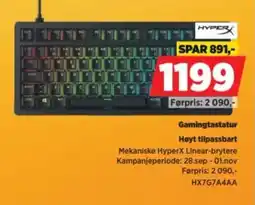 POWER HyperX Gamingtastatur tilbud