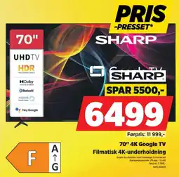 POWER Sharp 70" 4K Google TV tilbud