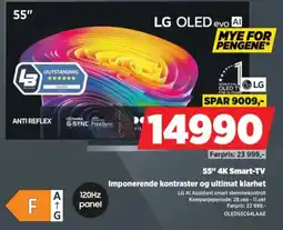 POWER LG OLED evo AI 55" 4K Smart-TV tilbud