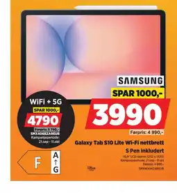 POWER Samsung Galaxy Tab S10 Lite Wi-Fi nettrett tilbud