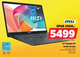 POWER msi 14" bærbar pc tilbud