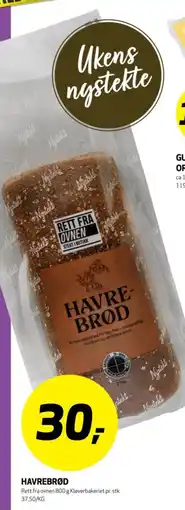 Bunnpris Havrebrød tilbud