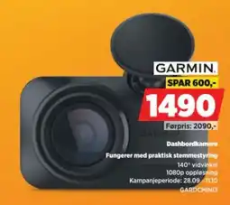 POWER Garmin dashbordkamera tilbud