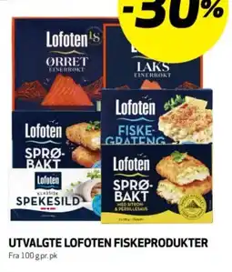 Bunnpris Lofoten fiskeprodukter tilbud