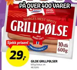 Bunnpris Gilde grillpølser tilbud