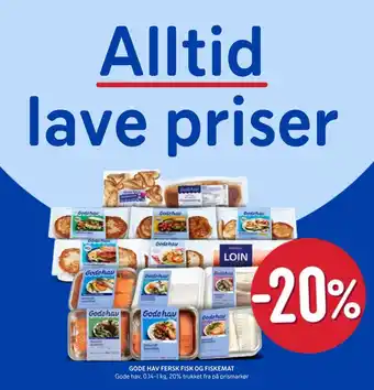 Gode hav fersk fisk og fiskemat