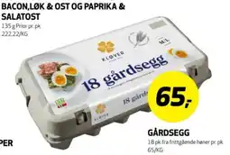 Bunnpris Klöver gårdsegg tilbud