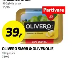 Bunnpris Olivero smør & olivenolje tilbud