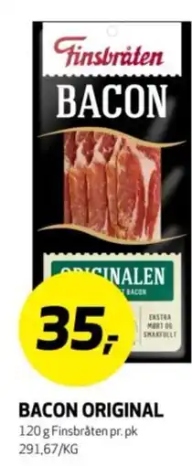 Bunnpris Finsbråten Bacon Original tilbud