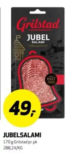 Bunnpris Grilstad jubelsalami tilbud