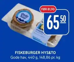 Rema 1000 Fiskeburger Hys&to tilbud