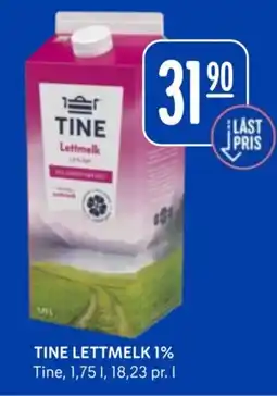 Rema 1000 Tine lettmelk 1% tilbud