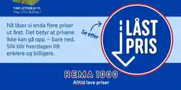 Rema 1000 Tine Lettmelk 1% tilbud