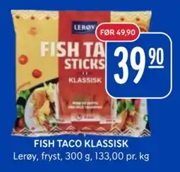 Rema 1000 Lerøy fish taco klassisk tilbud