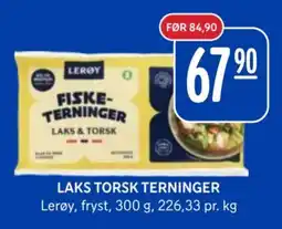 Rema 1000 Lerøy fiske-terninger laks & torsk tilbud