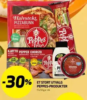 Bunnpris ET STORT UTVALG PEPPES-PRODUKTER tilbud