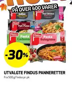 Bunnpris UTVALGTE FINDUS PANNERETTER tilbud